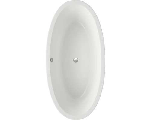 Baignoire ovale îlot avec garniture de vidage et de trop-plein