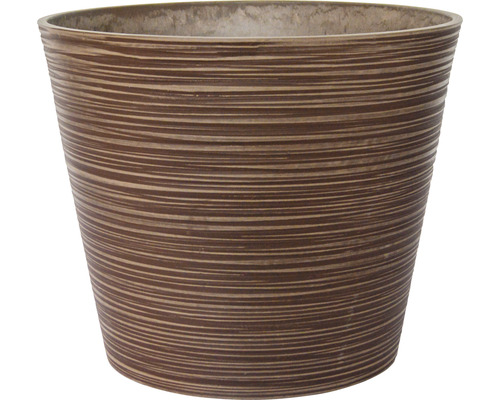 Pot pour plantes à rainures Lafiora plastique Ø 60 cm h 49 cm marron