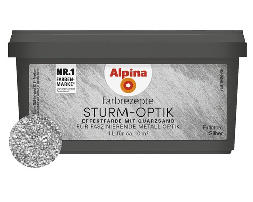 Alpina Effektfarbe Farbrezepte Metall Effekt Sturm silber