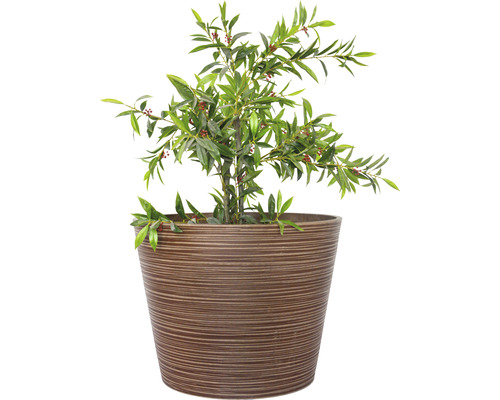Pot pour plantes à rainures Lafiora plastique Ø 80 cm h 60 cm marron