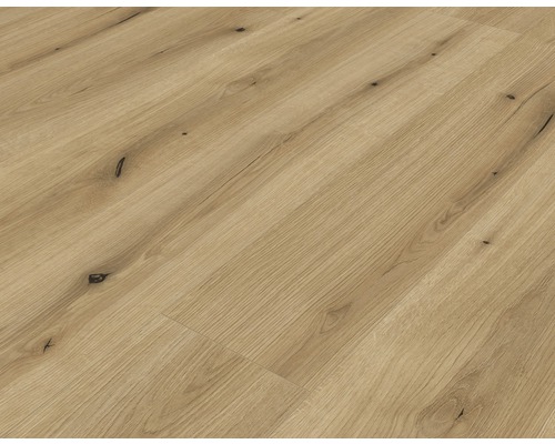 Surface de sol stratifié claire avec structure en bois