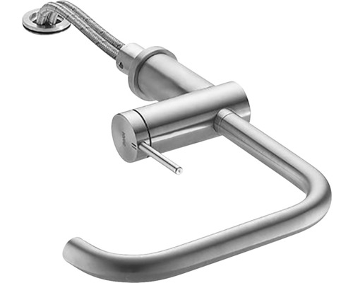 Mitigeur monocommande KWC LIVELLO en saillie acier inoxydable 10.231.043.700FL Robinet de lavabo en acier inoxydable avec tirette