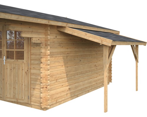 Abri de jardin en bois avec auvent