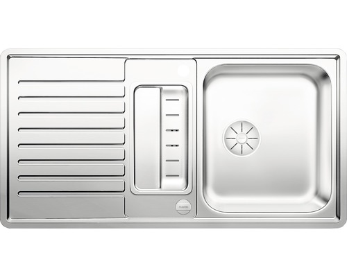 Évier Blanco CLASSIC Pro 5 S-IF lxp 915x510 mm acier inoxydable satiné 523663 Évier en acier inoxydable avec égouttoir