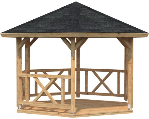 Pavillon de jardin en bois avec toit