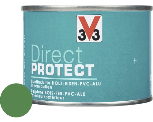 Buntlack V33 Direct Protect hellgrün 125 ml Farbdose für Holz, Eisen, PVC und Aluminium