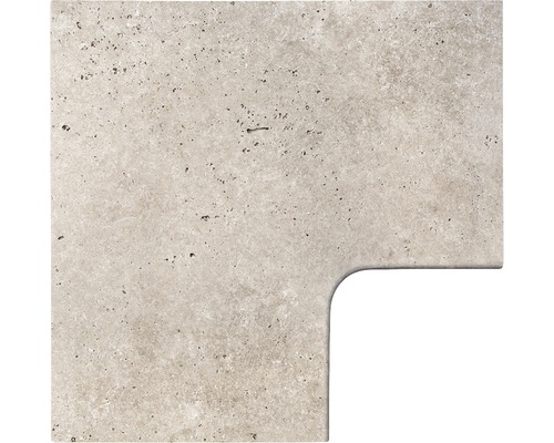 Bordure de piscine Flairstone Roma beige pièce d'angle 60x37 / 60x37 cm intérieur arrondi