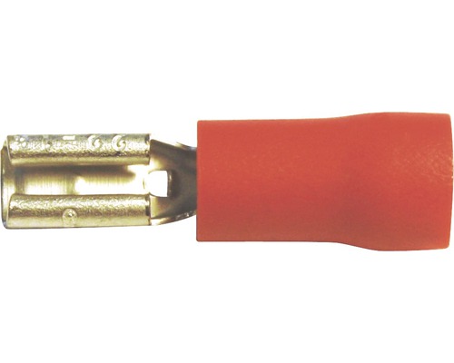 Douille plate à enficher isolée rouge 2,8x0,8 mm 100 unités Cosse femelle plate avec isolation