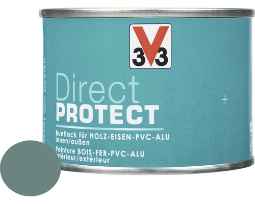 Buntlack V33 Direct Protect grün 125 ml Farbdose mit Buntlack für Holz, Eisen, PVC und Aluminium für Innen- und Außenbereiche