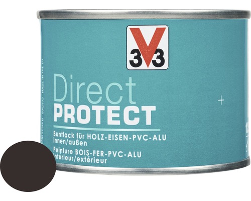 Buntlack V33 Direct Protect rost 125 ml Farbdose mit Buntlack für Holz, Eisen, PVC und Aluminium