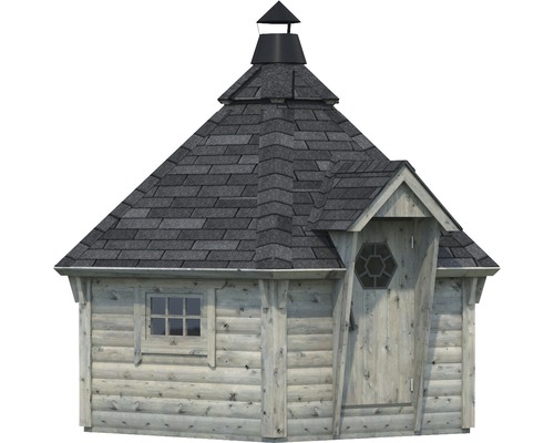 Kota de grill en bois avec toit