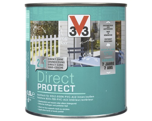 Laque couleur V33 Direct Protect gris moyen 0.5 l