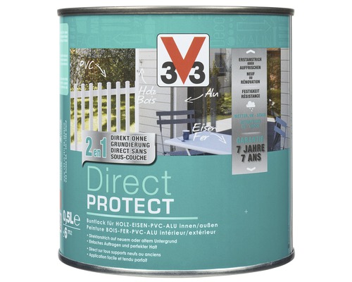 Buntlack V33 Direct Protect mittelgrau 0.5 l