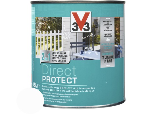 Laque couleur V33 Direct Protect blanc 0.5 l