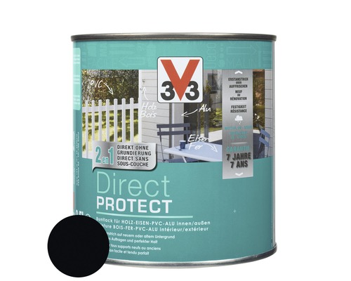 Boîte de laque colorée Direct Protect pour bois, fer, PVC et aluminium