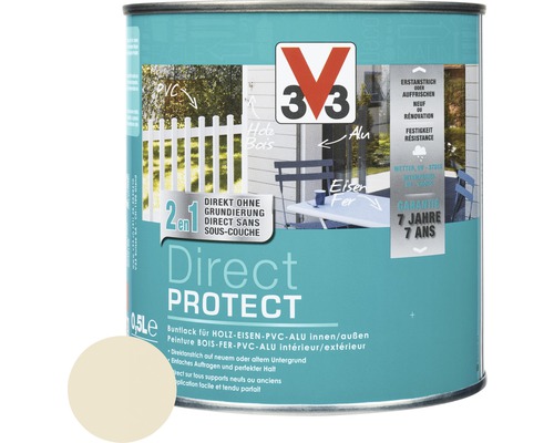 Farbdose mit Lack für Holz, Eisen, PVC und Aluminium für den Innen- und Außenbereich