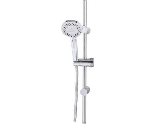 Ensemble de barre de douche chrome brillant 60 cm