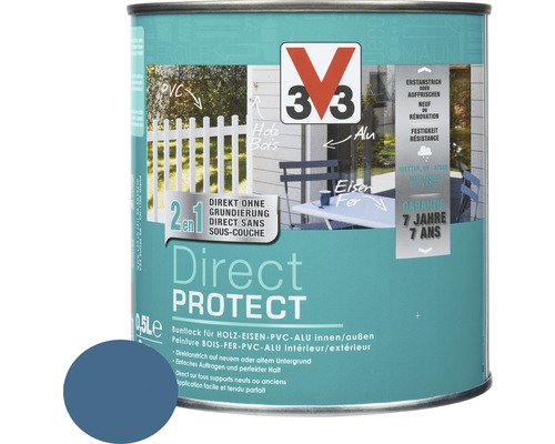 Buntlack V33 Direct Protect dunkelblau 0.5 l