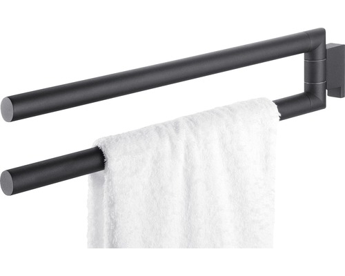 Porte-serviettes pivotant en métal avec serviette