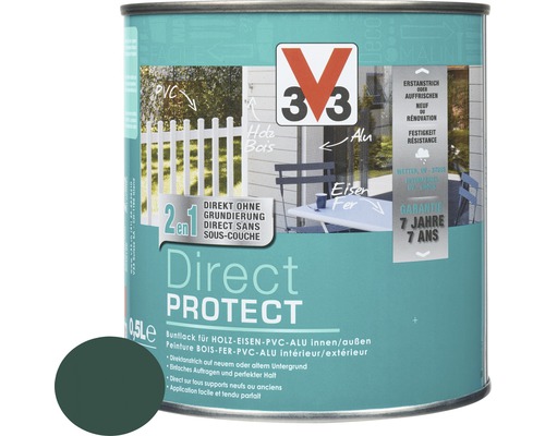Laque couleur V33 Direct Protect vert foncé 0.5 l