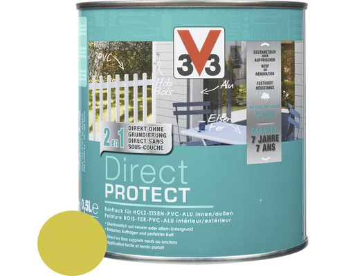 Buntlack V33 Direct Protect gelb 0.5 l