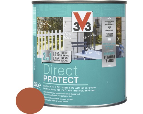 Laque couleur V33 Direct Protect paprika 0.5 l