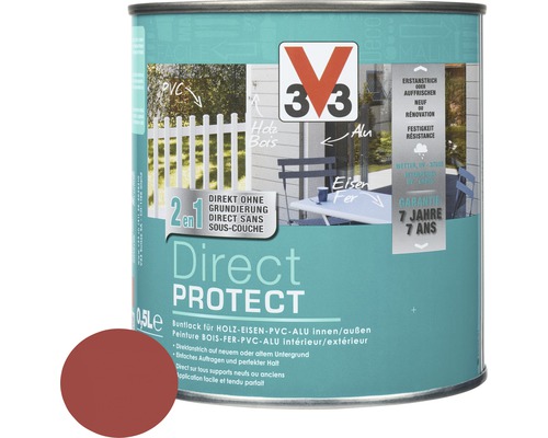 Laque couleur V33 Direct Protect rouge 0.5 l