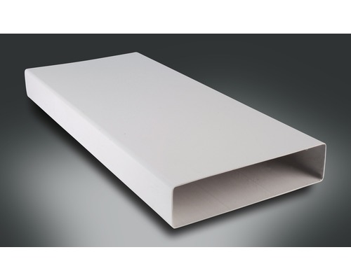 Rotheigner Flachkanal weiss 220 x 54 mm L = 1000 mm Rechteckiger Lüftungskanal aus Metall