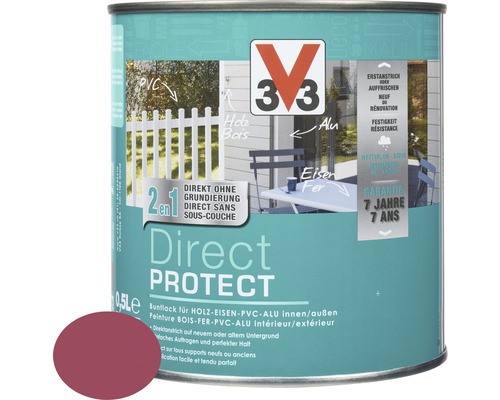 Laque couleur V33 Direct Protect rouge hibiscus 0.5 l