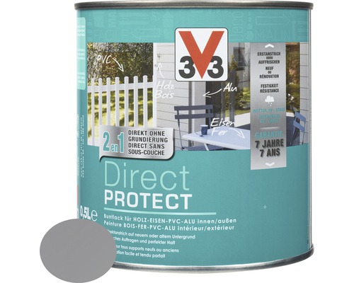 Laque couleur V33 Direct Protect aluminium 0.5 l