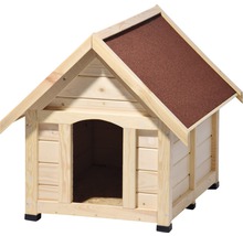 Hundehaus aus Holz mit Satteldach