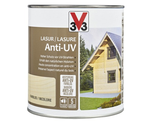 Holzlasur V33 Anti-UV farblos 750 ml