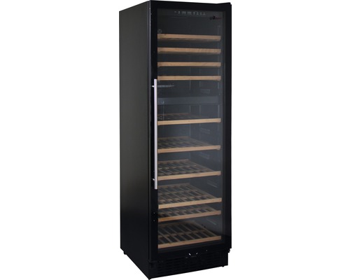 Kibernetik BWS188 Weinklimaschrank BxHxT 60x187.5x73.5 cm schwarz 021214 Weinkühlschrank mit Glastür und Holzregalen