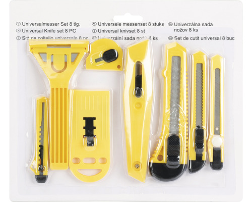 Universalmesser Set mit acht Teilen
