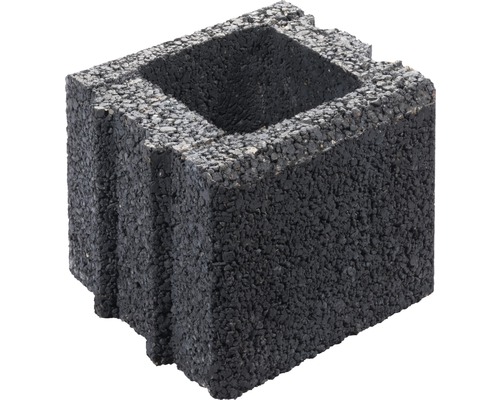 Demi-pierre Bellamur anthracite 25x25x20 cm