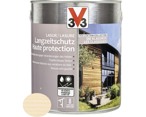 V33 High Protection lasure bois chalet satin 2,5l acajou