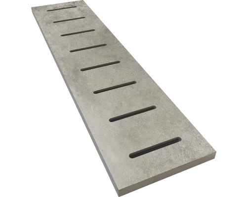 Bordure de piscine margelle FLAIRSTONE écoulement gris béton 60 x 14,5 x 2 cm