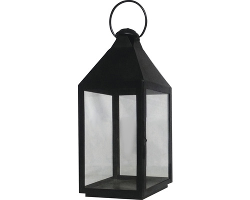 Lanterne Lafiora métal 17 x 16 x 35 cm noir