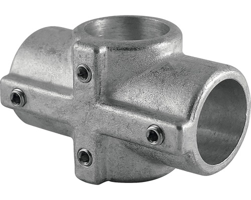 Kreuzerbinder 1" grau Ø 33.7 cm Kreuzstück aus Metall mit Schrauben