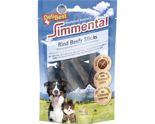 Friandises pour chiens et chats DeliBest Simmental Bœuf Beefy Sticks 90 g