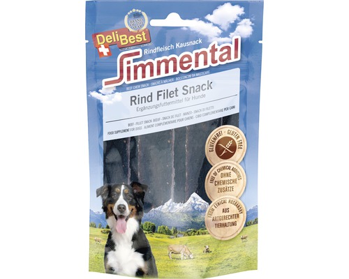 Friandises pour chiens DeliBest Simmental Filet de bœuf 90 g Delibest Simmental Rindfilet Snack pour chiens, sans gluten, sans additifs chimiques, issu d''un élevage respectueux des animaux