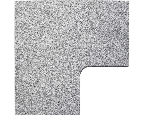 FLAIRBordure de piscine STONE Iceland white gris pièce d'angle intérieure arrondie 60x35/60x35x3 cm