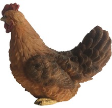 Dekorative braune Hühnerfigur für den Garten