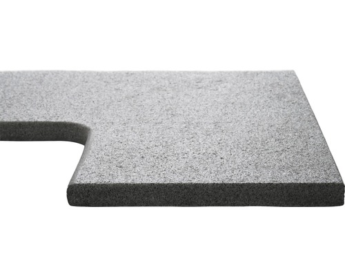 Arbeitsplatte aus Stein mit Aussparung