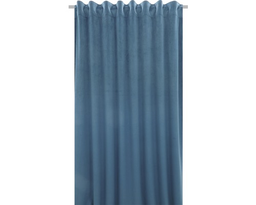 Vorhang mit Universalband Velvet blau 140x280 cm - HORNBACH