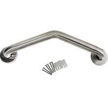 Barre d''appui coudée en acier inoxydable avec matériel de fixation