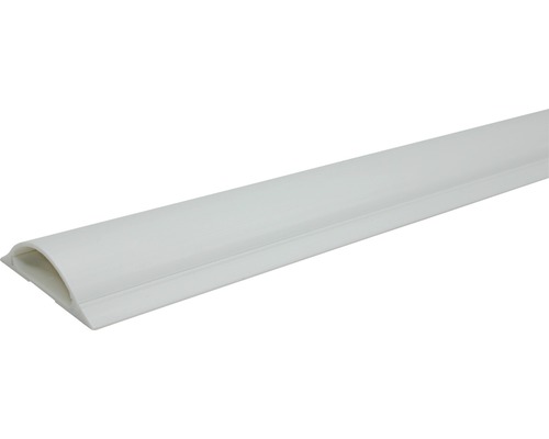 Conduit de câble semi-circulaire 13x50 mm 1m blanc Goulotte de protection de câbles en plastique