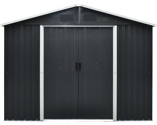Abri de jardin en métal avec double porte