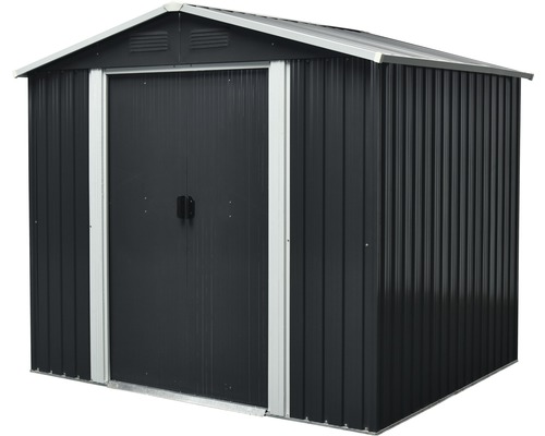 Abri de jardin métallique avec double porte