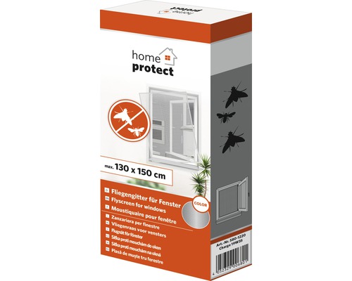 Fliegengitter home protect für Fenster ohne Bohren weiss 130x150 cm